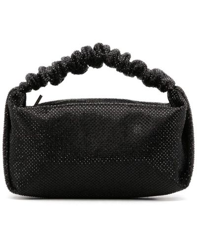 Alexander Wang Scrunchie Crystal-embellished Mini Bag - Women's - Glass/fabric - Black