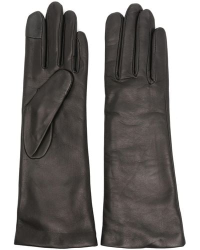Agnelle Christina Leather Gloves - Black