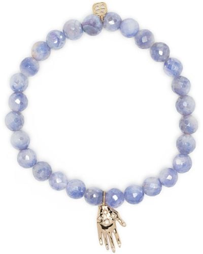Sydney Evan 14kt Moonstone Bracelet - Women's - Moon Stone - Blue
