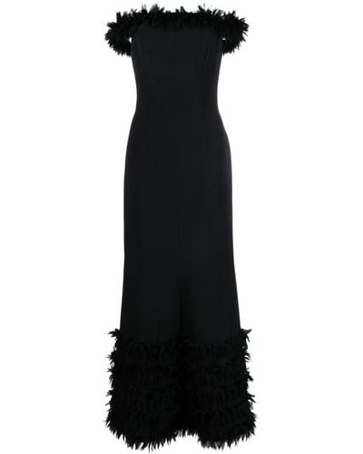 TOVE Bohdi Appliquéd Silk Gown - Women's - Silk/viscose - Black