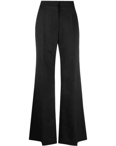 Givenchy Flared Wool-mohair Trousers - Black