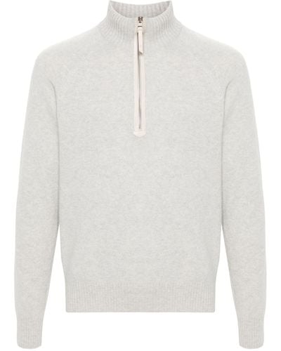 Tom Ford Zip-up Wool Jumper - White