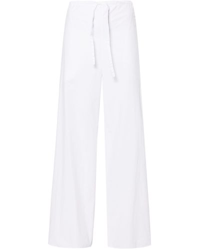The Row Jugi Straight-leg Trousers - Women's - Cotton - White
