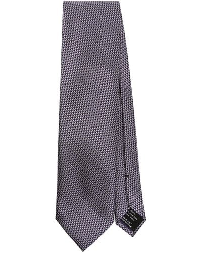 Tom Ford Grey Silk Tie - Purple