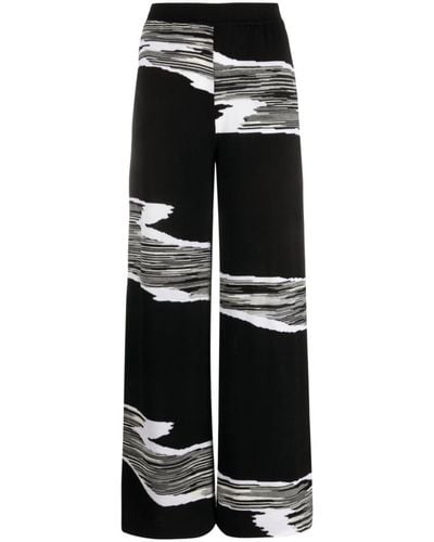 Missoni Space-dyed Wool Flared Trousers - Black