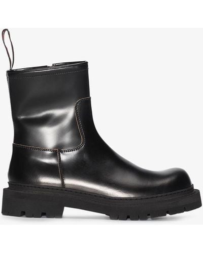 Camper Eki Leather Ankle Boots - Black