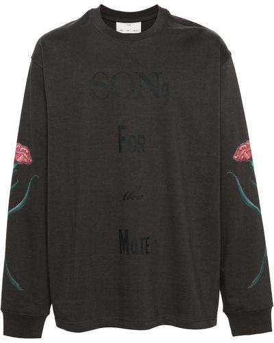 Song For The Mute Sftm Cotton Sweatshirt - Men's - Cotton - Black