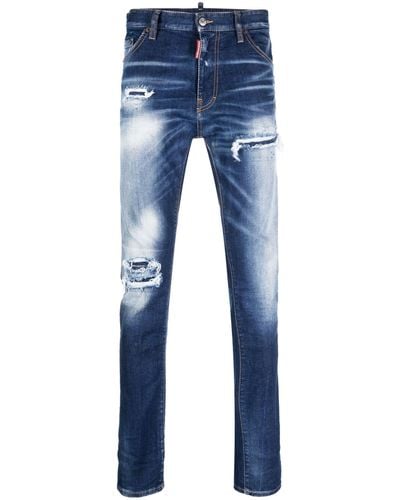 DSquared² Blue Stretch-cotton Denim Jeans