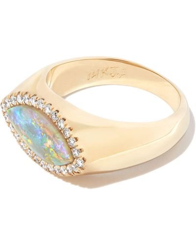 Jacquie Aiche 14k Yellow Opal And Diamond Ring - Women's - 14kt Yellow - White