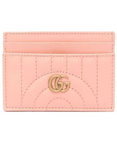 Gucci GG Marmont Matelassé Cardholder - Pink