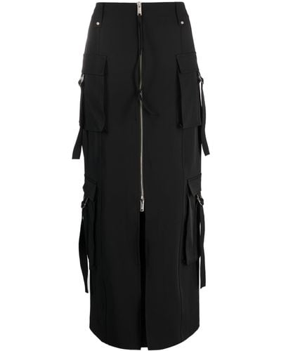 Blumarine Zip-fastening Maxi Skirt - Black