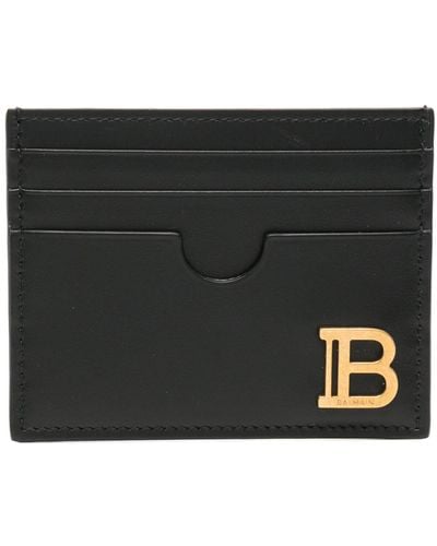 Balmain Leather B-buzz Card Holder - Black