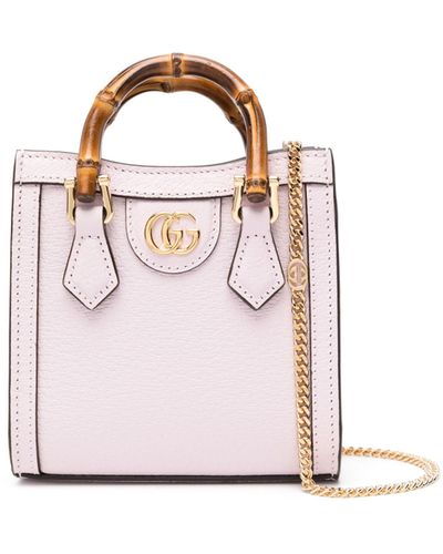 Gucci Diana Leather Super Mini Bag - Women's - Calf Leather/fabric - Pink
