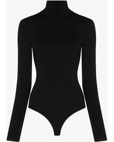 Wolford Colorado Turtleneck String Bodysuit - Women's - Cotton/polyamide/spandex/elastane - Black