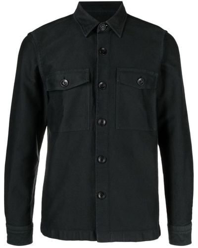 Tom Ford Long-Sleeve Cotton Shirt - Black