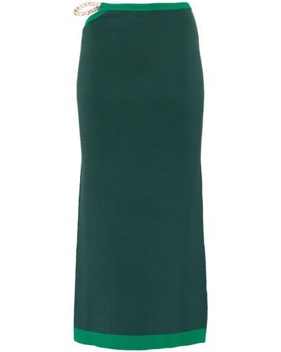 Sir. The Label Salvador Knitted Midi Skirt - Green