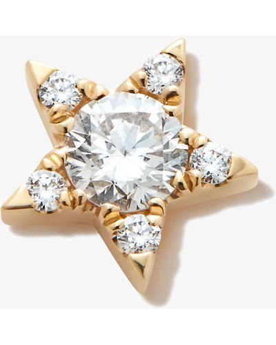 Maria Tash 18k Yellow Star Diamond Stud Earring - Metallic