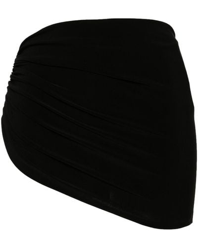 Norma Kamali Side Drape Miniskirt - Black