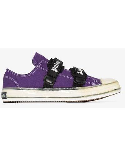 Palm Angels Vulcanized Touch-strap Trainers - Purple