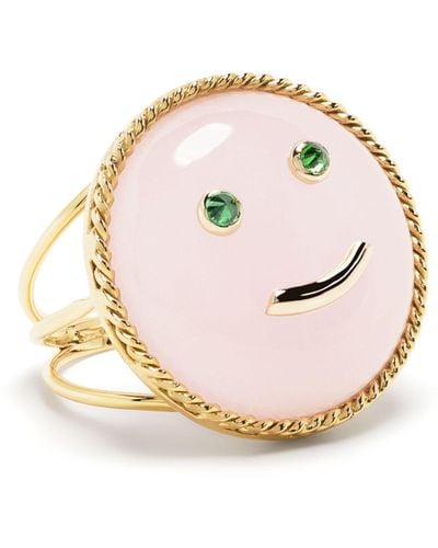 Kamushki 18k Yellow Happy Ring - Pink