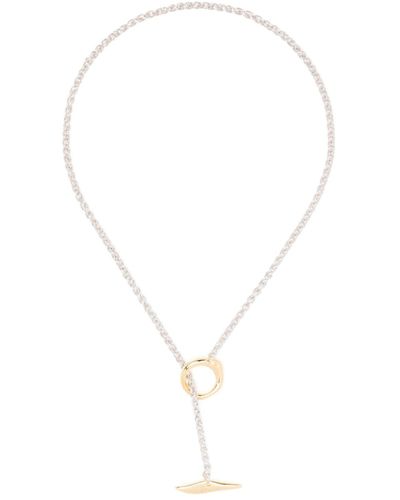 Tom Wood Sterling Silver Robin Chain Duo Necklace - White