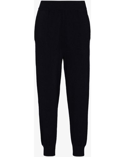 Extreme Cashmere Cuffed Cashmere Track Trousers - Blue