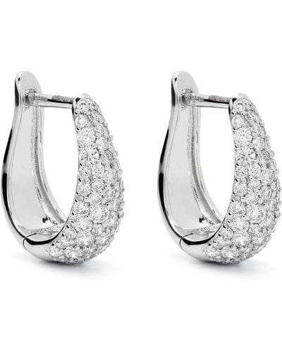 Dana Rebecca 14k White Gold Drd Large Diamond Hoop Earrings - Women's - 14kt White Gold/diamond
