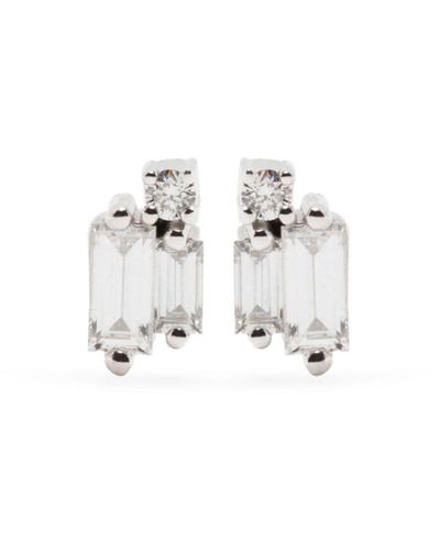Suzanne Kalan 18k White Gold Bold Burst Diamond Studs Earrings - Women's - 18kt White Gold/white Diamond