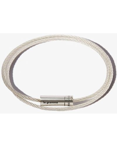 Le Gramme Le 9 Grammes Double Cable Bracelet - Unisex - Sterling - Metallic