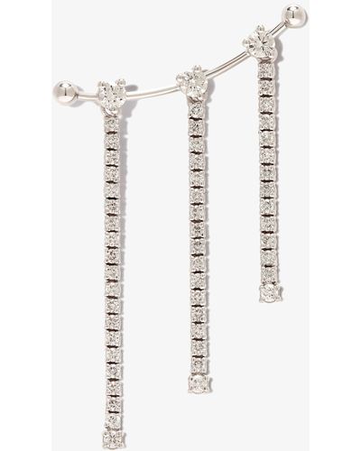 Delfina Delettrez 18k White Gold 1987 Diamond Tennis Ear Cuff - Women's - 18kt White Gold/white Diamond - Metallic