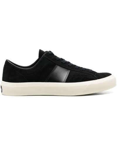 Tom Ford Logo-print Low-top Trainers - Black