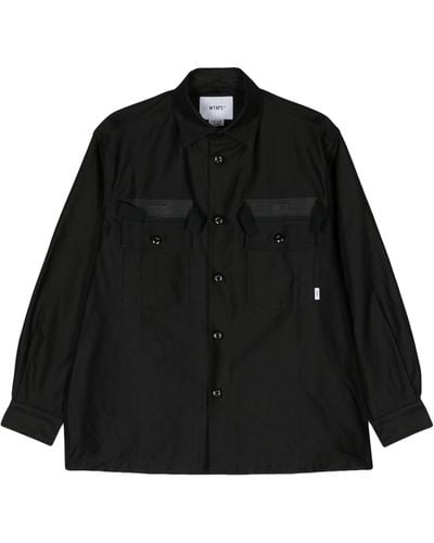 WTAPS Logo-embroidered Cotton Shirt - Men's - Cotton - Black