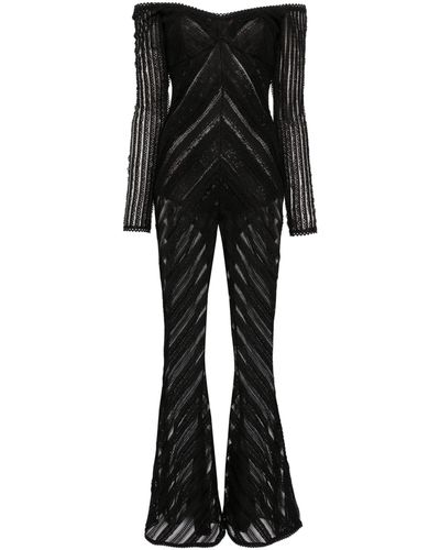 Charo Ruiz Zaray Lace Jumpsuit - Women's - Polyester/elastane - Black