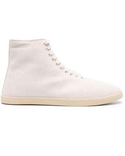 The Row Neutral Sam High-top Canvas Trainers - Natural