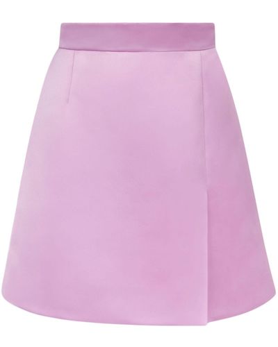 Nina Ricci A-line Satin Mini Skirt - Women's - Polyester - Pink