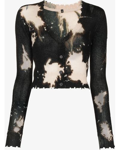 R13 Baby Bleached Cashmere Cardigan - Black