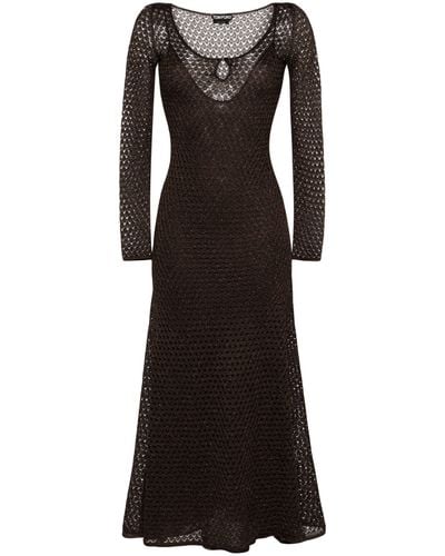 Tom Ford Perforated Lurex Dress - Black