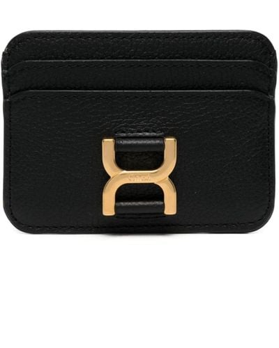 Chloé Marcie Leather Card Holder - Black
