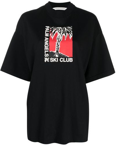 Palm Angels Ski Club T-Shirt - Black