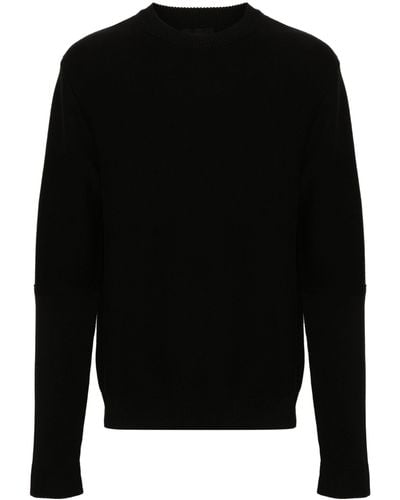 Moncler Logo Appliqué Cotton Sweater - Black