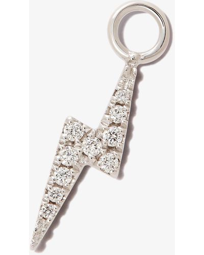 Maria Tash 18k White Gold Lightning Bolt Diamond Charm - Women's - Diamond/18kt White Gold