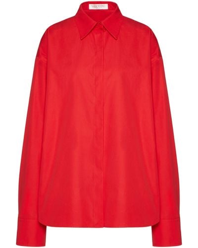 Valentino Garavani Long-sleeve Cotton Shirt - Red