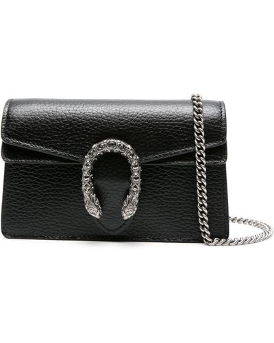 Gucci Dionysus Supermini Leather Cross Body Bag - Black