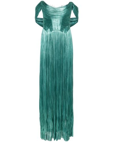 Maria Lucia Hohan Sharon Pleated Silk Gown - Women's - Nylon/spandex/elastane/silk - Green