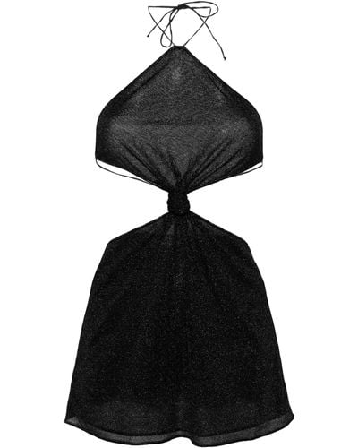 Oséree Lumière Halterneck Mini Dress - Black