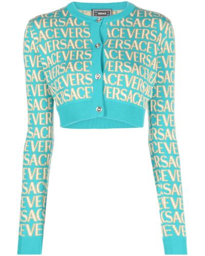 Versace Essential Series Wool Knit Button-Front Sweater