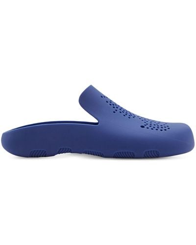 Burberry Stingray Perforated Slippers - Women's - Rubber/polyethylene Vinyl Acetate (peva) - Blue