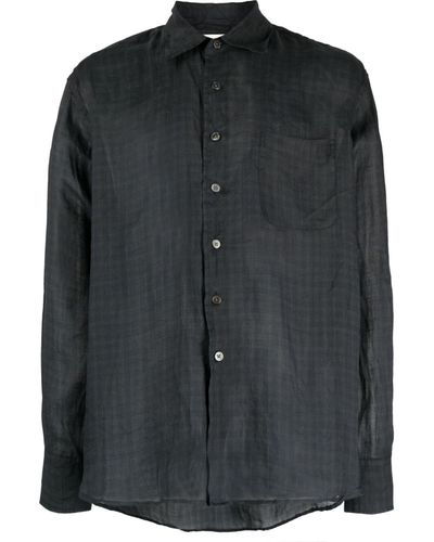 Our Legacy Above Ramie Checked Shirt - Black