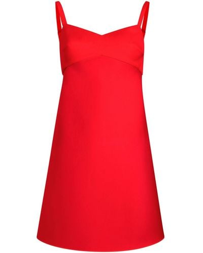 Khaite Eli Silk Mini Dress - Red