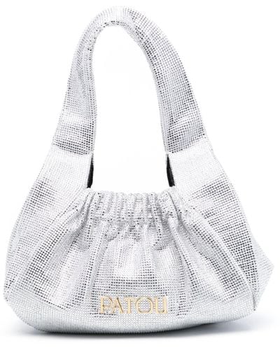 Patou -tone Le Biscuit Rhinestone Tote Bag - Women's - Zamac/polyester/glass - White